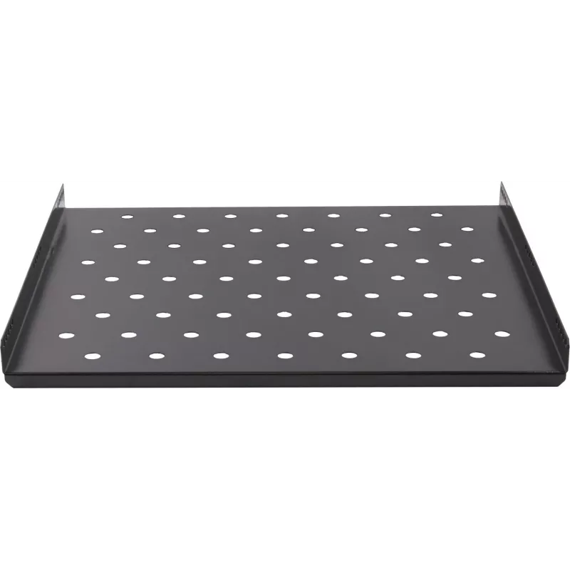 Rockstable 1U 19-Zoll Heavy-Duty Rack-Einlegeboden - Festes Regal - SPCC-Stahl - Schwarz - 1 Stück - 3,2 kg (RS19-SFH68)