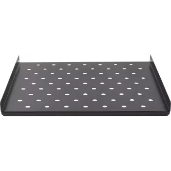 Rockstable 1U 19-Zoll Heavy-Duty Rack-Einlegeboden - Festes Regal - SPCC-Stahl - Schwarz - 1 Stück - 3,2 kg (RS19-SFH68)