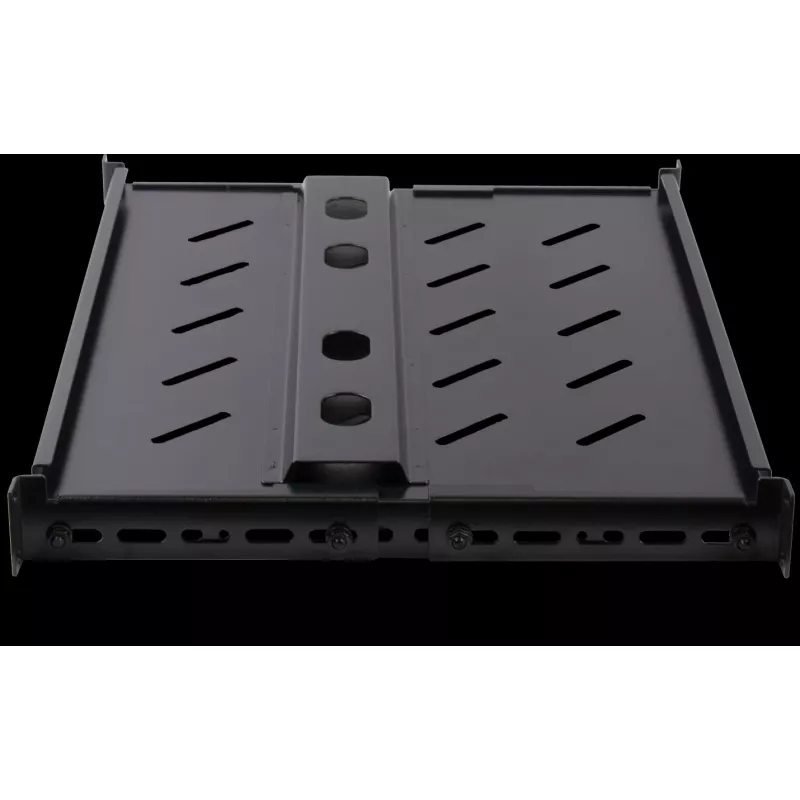 Rockstable 1U 19-Zoll Heavy Duty Shelf - Festes Rack-Regal - SPCC kaltgewalzter Stahl - Schwarz - 50 kg Tragfähigkeit - 760 mm Tiefe (RS19-SFH76)