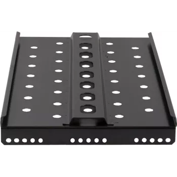 Rockstable 1U 19-Zoll Heavy Duty Shelf - Festes Rackregal - SPCC-Stahl - Schwarz - 50 kg Tragfähigkeit - 482 x 660 x 44 mm (RS19-SFH66)