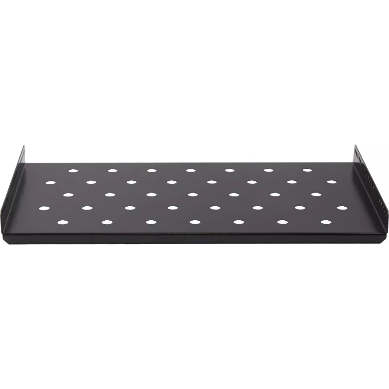 Rockstable 1U 19-Zoll Heavy Duty Shelf - Festes Rackregal - SPCC-Stahl - Schwarz - 50 kg Tragfähigkeit - 482 x 660 x 44 mm (RS19-SFH66)