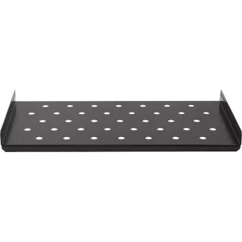 Rockstable 1U 19-Zoll Heavy Duty Shelf - Festes Rackregal - SPCC-Stahl - Schwarz - 50 kg Tragfähigkeit - 482 x 660 x 44 mm (RS19-SFH66)