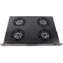Rockstable 1U 19 Zoll Rack-Lüftereinheit - Kühlgebläse - eingebauter Axiallüfter - 440 m³/h - Stahl - Schwarz - 1 Stück (RS19-FT1U4TM)