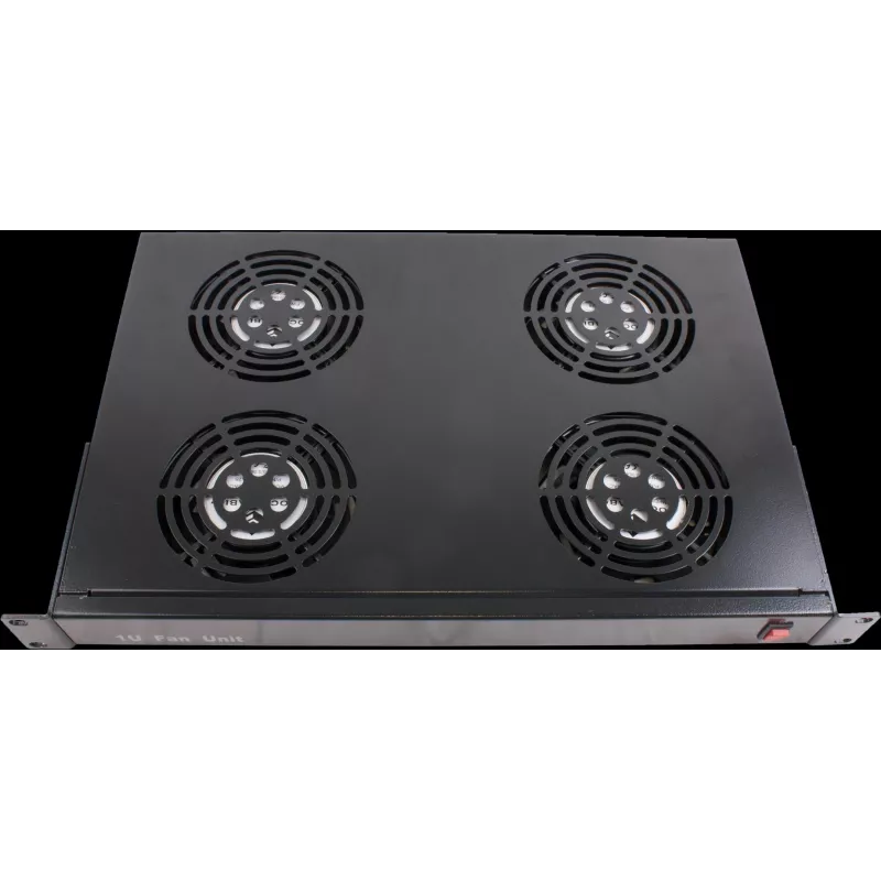 Rockstable 1U 19 inch Lüfterelement - Kühlgebläse - Einbaugebläse - 440 m³/h - Stahl - Schwarz - 1 Stück (RS19-FT1U4)