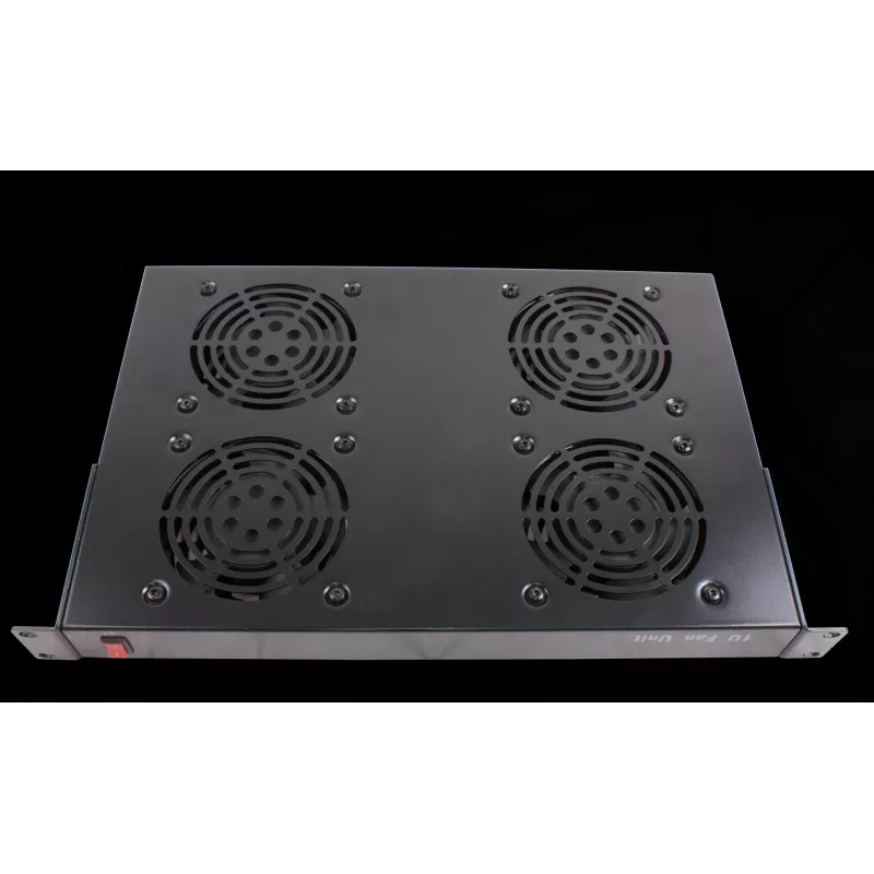Rockstable 1U 19 inch Lüfterelement - Kühlgebläse - Einbaugebläse - 440 m³/h - Stahl - Schwarz - 1 Stück (RS19-FT1U4)