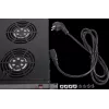 Rockstable 1U 19 inch Lüfterelement - Kühlgebläse - Einbaugebläse - 440 m³/h - Stahl - Schwarz - 1 Stück (RS19-FT1U4)