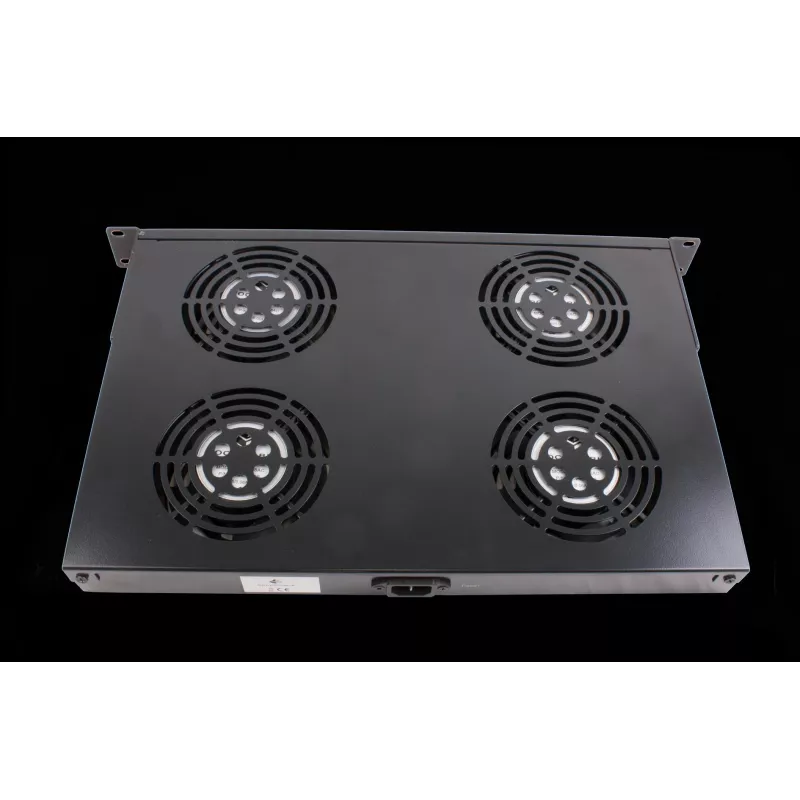 Rockstable 1U 19 inch Lüfterelement - Kühlgebläse - Einbaugebläse - 440 m³/h - Stahl - Schwarz - 1 Stück (RS19-FT1U4)