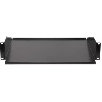 Rockstable 2U 19 Zoll Festes Rackregal - Stahl - Schwarz - 2,75 kg (RS19-FH21)
