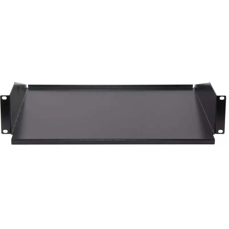 Rockstable 2U 19 Zoll Festes Rackregal - Stahl - Schwarz - 2,75 kg (RS19-FH21)