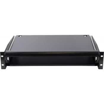 Rockstable 2U 19-Zoll Rack-Schubladeneinheit - Schwerlaststahl - Schwarz - SPCC kaltgewalzter Stahl - Schiebeschublade - 6,92 kg (RS19-TH02)