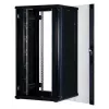 Rockstable 32 HE 19 Zoll Serverschrank mit Glastür - Standschrank - 32U - 800 kg - abschließbares Schloss - Montageschienen - verstellbare Füße (RS19-8832)