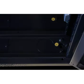 Rockstable 32 HE 19 Zoll Serverschrank mit Glastür - Standschrank - 32U - 800 kg - abschließbares Schloss - Montageschienen - verstellbare Füße (RS19-8832)
