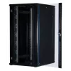 Rockstable 32U 19-Zoll Serverschrank mit Glastür - Standschrank - 32U - 800 kg - abschließbare Tür - Montageschienen - verstellbare Füße (RS19-8032)