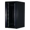 Rockstable 32U 19-Zoll Serverschrank mit Glastür - Standschrank - 32U - 800 kg - abschließbare Tür - Montageschienen - verstellbare Füße (RS19-8032)