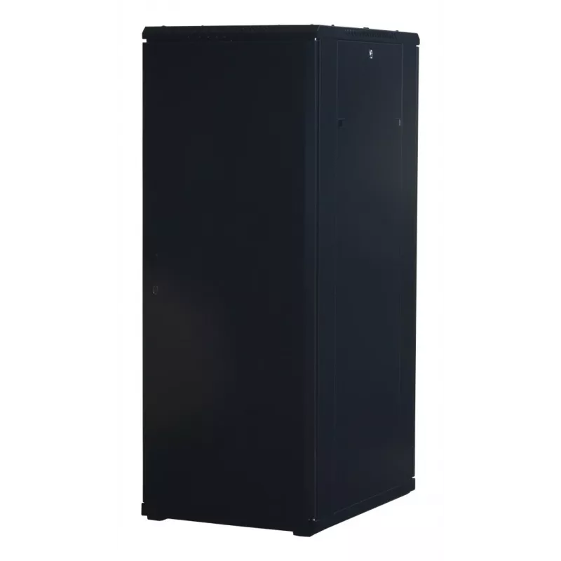 Rockstable 32U 19-Zoll Server-Rack-Schrank mit Glastür - freistehender Rahmen - 32U - 800 kg - abschließbares Schloss - Montageschienen - verstellbare Füße (RS19-6832)
