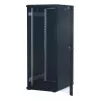 Rockstable 32U 19-Zoll Server-Rack-Schrank mit Glastür - freistehender Rahmen - 32U - 800 kg - abschließbares Schloss - Montageschienen - verstellbare Füße (RS19-6832)
