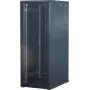 Rockstable 32U 19-Zoll Server-Rack-Schrank mit Glastür - freistehender Rahmen - 32U - 800 kg - abschließbares Schloss - Montageschienen - verstellbare Füße (RS19-6832)
