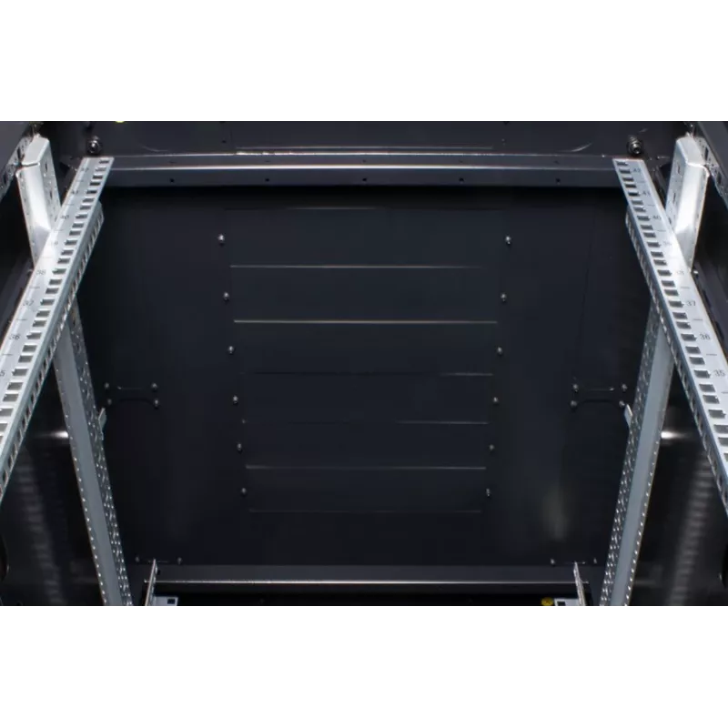 Rockstable 32U 19 inch Server-Rack mit Mesh-Türen - Freistehender Rahmen - 32U - 800 kg - Schloss - Montageschienen - verstellbare Füße (RS19-6832PP)