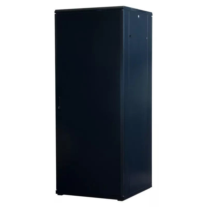 Rockstable 42U 19 Zoll Server-Schrank mit Glastür - Standschrank - 42U - 800 kg - Schlüsselschloss - Montageschienen - verstellbare Füße (RS19-8842)