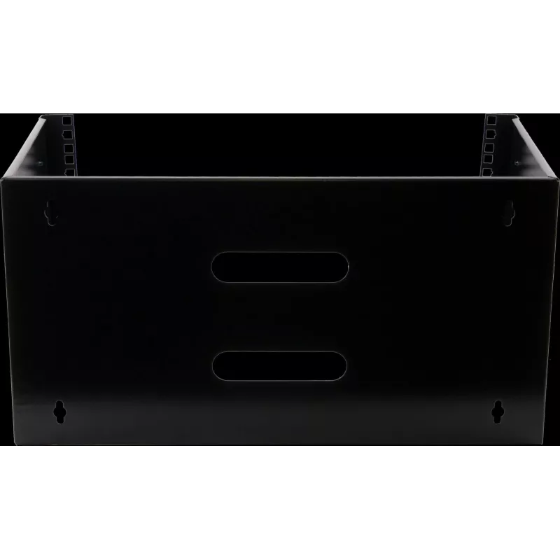 Rockstable 6U 19-Zoll Wandmontagerahmen - Montageset - SPCC-Stahl - Schwarz - 1 Stück - 3,86 kg (RS19-WMB6)
