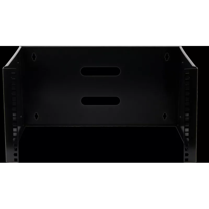 Rockstable 6U 19-Zoll Wandmontagerahmen - Montageset - SPCC-Stahl - Schwarz - 1 Stück - 3,86 kg (RS19-WMB6)