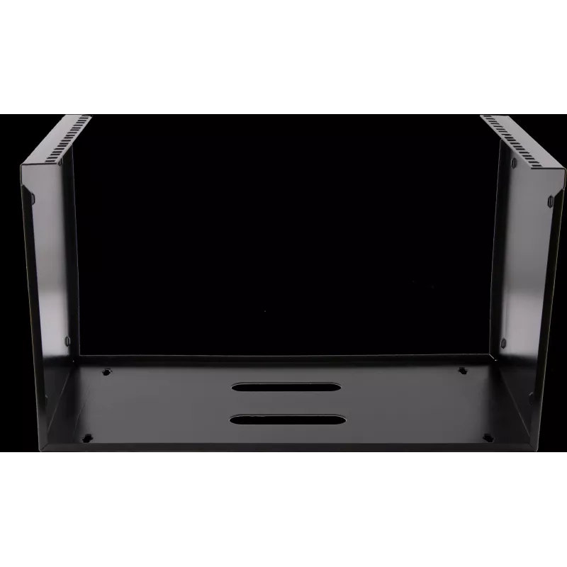 Rockstable 6U 19-Zoll Wandmontagerahmen - Montageset - SPCC-Stahl - Schwarz - 1 Stück - 3,86 kg (RS19-WMB6)