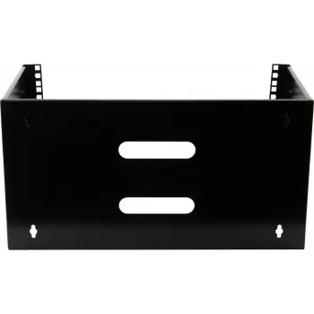 Rockstable 6U 19-Zoll Wandmontagerahmen - Montageset - SPCC-Stahl - Schwarz - 1 Stück - 3,86 kg (RS19-WMB6)