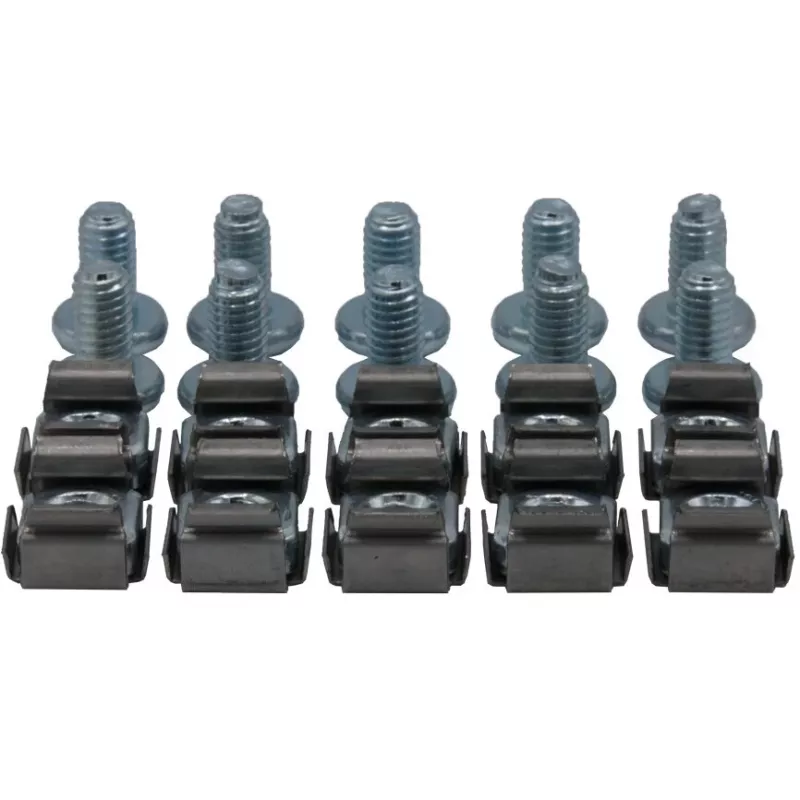 Rockstable M6 Innensechskant-Zylinderschrauben-Set - Rackmontage - Silber - 10 Stück (RS19-M612)