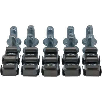Rockstable M6 Innensechskant-Zylinderschrauben-Set - Rackmontage - Silber - 10 Stück (RS19-M612)