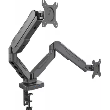 Rockstable RS-MM007 Advanced Dual Monitor Mount - Klemme / Durchführung - 13 kg - 15-27 Zoll - 100x100 mm - Schwarz