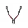 Rockstable RS-MM009 Gaming Monitor Mount für 2 Monitore - Klemme / Durchführung - 16 kg - 15 inch - 32 inch - 100 x 100 mm - Schwarz - Rot