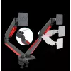 Rockstable RS-MM009 Gaming Monitor Mount für 2 Monitore - Klemme / Durchführung - 16 kg - 15 inch - 32 inch - 100 x 100 mm - Schwarz - Rot