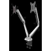 ROCKSTABLE RS-MM011W Professional Dual Monitor Mount - Clamp / Grommet - 16 kg - 38.1 cm (15 inch) - 81.3 cm (32 inch) - 100 x 100 mm - White