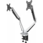 ROCKSTABLE RS-MM011W Professional Dual Monitor Mount - Clamp / Grommet - 16 kg - 38.1 cm (15 inch) - 81.3 cm (32 inch) - 100 x 100 mm - White
