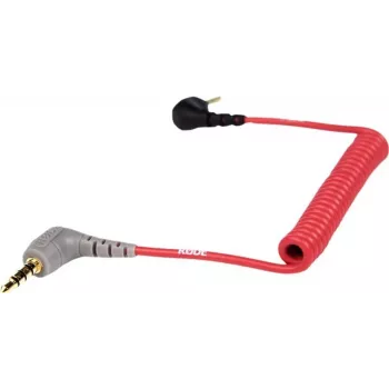 Rode SC7 Mikrofonkabel - 3,5mm TRS Stecker auf 3,5mm TRRS Stecker - 17 cm - abgeschirmt - Rot