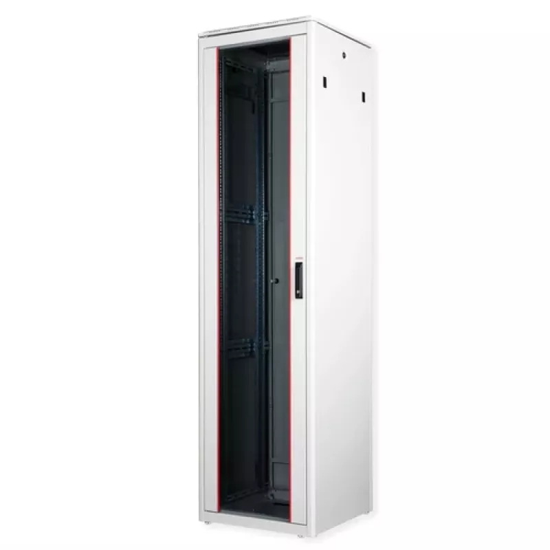 ROLINE 19-Zoll Netzwerkschrank Pro 47 HE, 600x600 BxT Glastür Grau