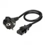ROLINE Netzkabel, gerader IEC-Stecker, Schwarz, 0,6 m
