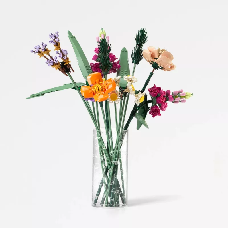 Room Copenhagen LEGO Zylinder-Vase Brick Art Line Transparent