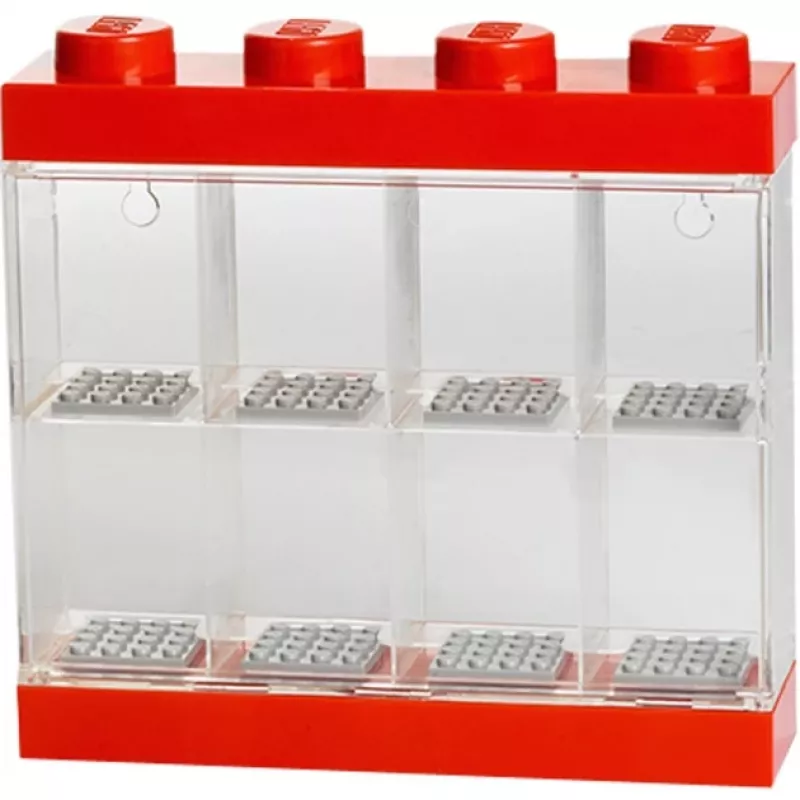 Room Copenhagen LEGO Minifiguren Display Case 8 Red Transparent