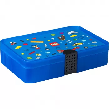 ROOM COPENHAGEN LEGO Sortierbox Iconic, Transparent Blau, 11 Fächer