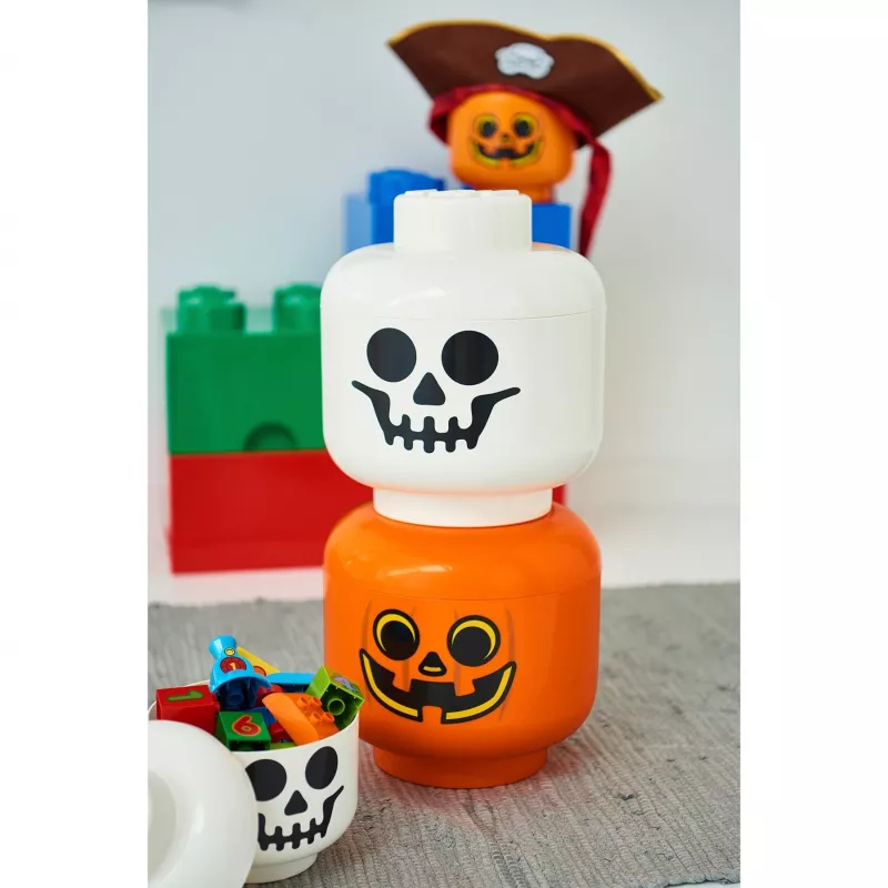 ROOM COPENHAGEN LEGO Storage Head Skeleton, Small (White/Black)