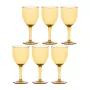 ROSE&TULIPANI FIABA Set aus 6 Acryl-Weingläsern 400 ml, Amber