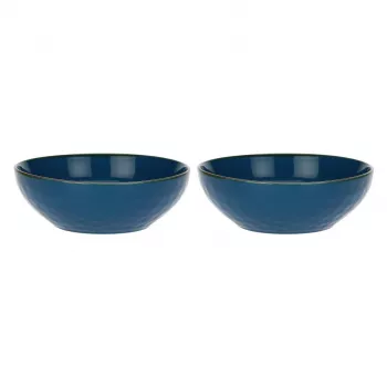 ROSE&TULIPANI Set mit 2 Concerto Blu Avio Salatschüsseln - Marineblau, 26 cm