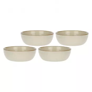 ROSE&TULIPANI Set mit 4 Concerto Avorio Salatschüsseln - Elfenbein, 20 cm