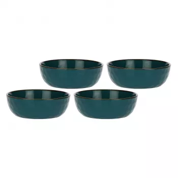 ROSE&TULIPANI Set mit 4 Concerto Ottanio Salatschüsseln - Blaugrün, 20 cm