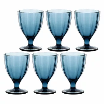 ROSE&TULIPANI Set mit 6 Amami-Gläsern - Blau, 300 ml