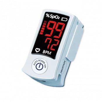 ROSSMAX SB100 Fingertip-Pulsoximeter mit SpO2- und Pulsfrequenzüberwachung, zweifarbiges LED-Display, 6 Anzeigemodi, automatische Abschaltung, Batteriestandsanzeige, für den Heim- und Klinikeinsatz