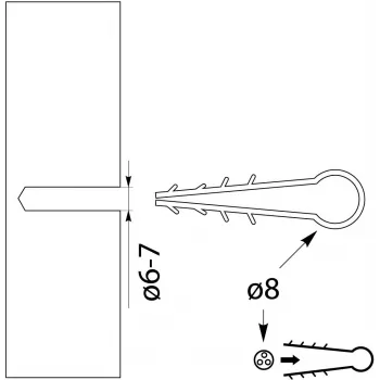 Runder Schnellmontage-Kabelclip USMO-8 für 8 mm Kabel, Weiß, 100 Stück | ELEKTRO-PLAST OPATÓWEK