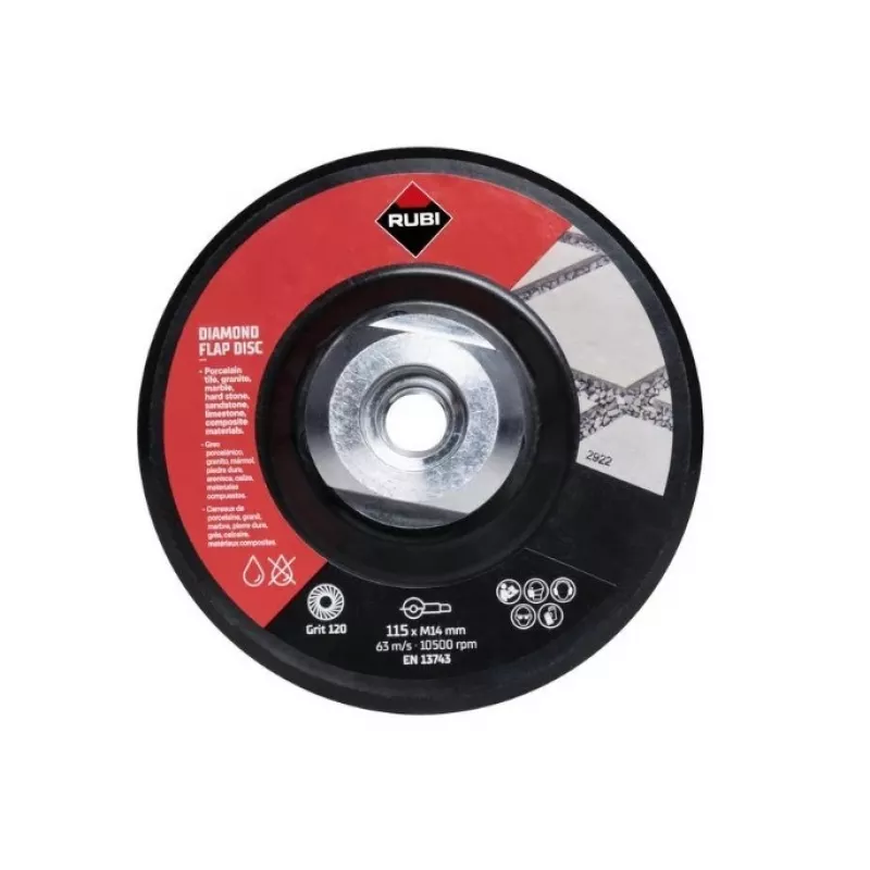 RUBI Polierscheibe 115mm 100/120 32927