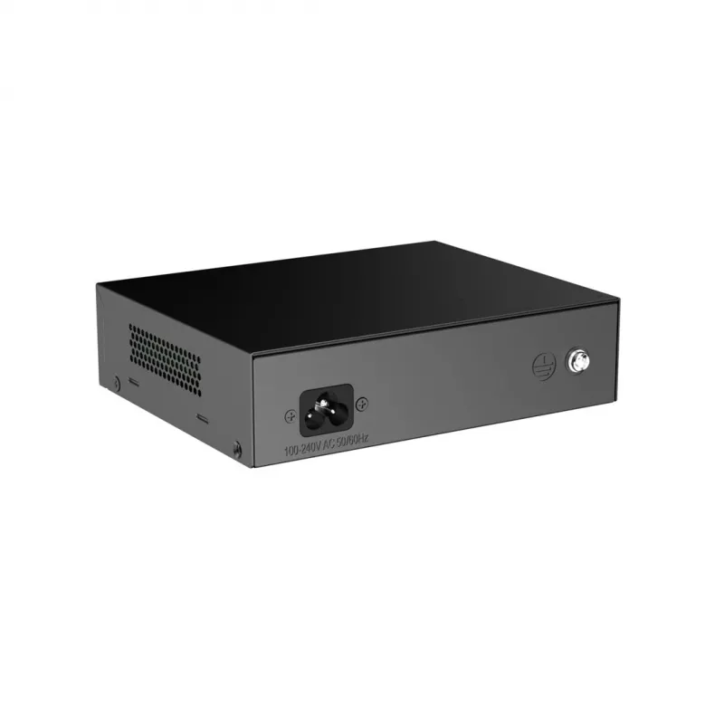 Ruijie RG-ES106F-P 6-Port Fast Ethernet PoE Switch, 4 PoE+ Ports, 54W Budget, Unmanaged, Schwarz